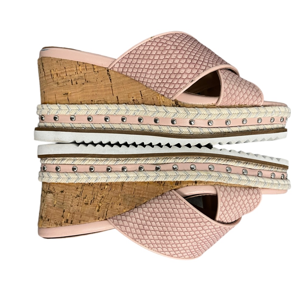 BGBGeneration Blush Pink Mule Wedge 7 M